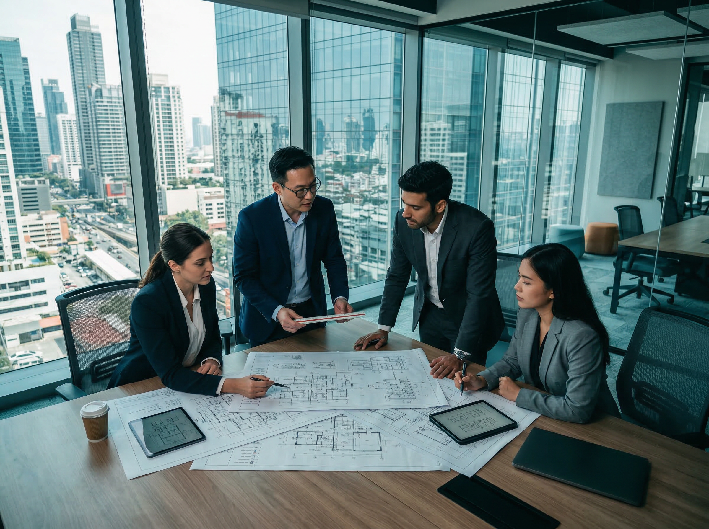 RMC Engineering team collaborating on project designs